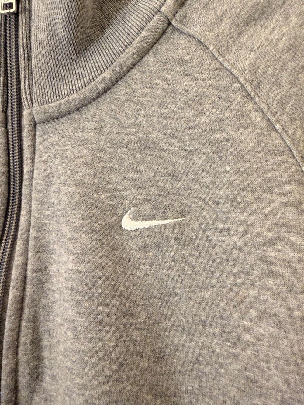 Vintage Nike The Athletic Dept Quarter Zip Fleece Sweatshirt Gray Womens XL Y2K - Picture 4 of 11